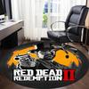 1pc Red Dead Redemption II Office Round Area Rug, Indoor Mat Suitable For Office,Bedroom Living Room Home Decor, Room Deco a0926037
