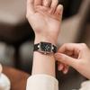 OLEVS Womens Watch Quartz Luminous Easy-to-Read Waterproof Silicone Band Date Popular Gift Women Rose Gold Black