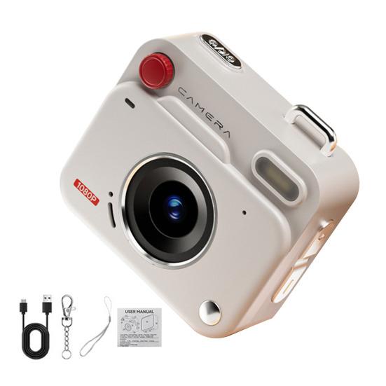 

Міні Цифрова Камера з 1,77-дюймовим IPS Екраном 1080P Ретро CCD Камера з Ремінцем Відеозапис Фотографування Діти Дорослі Великий Палець Камера Іграшка білий