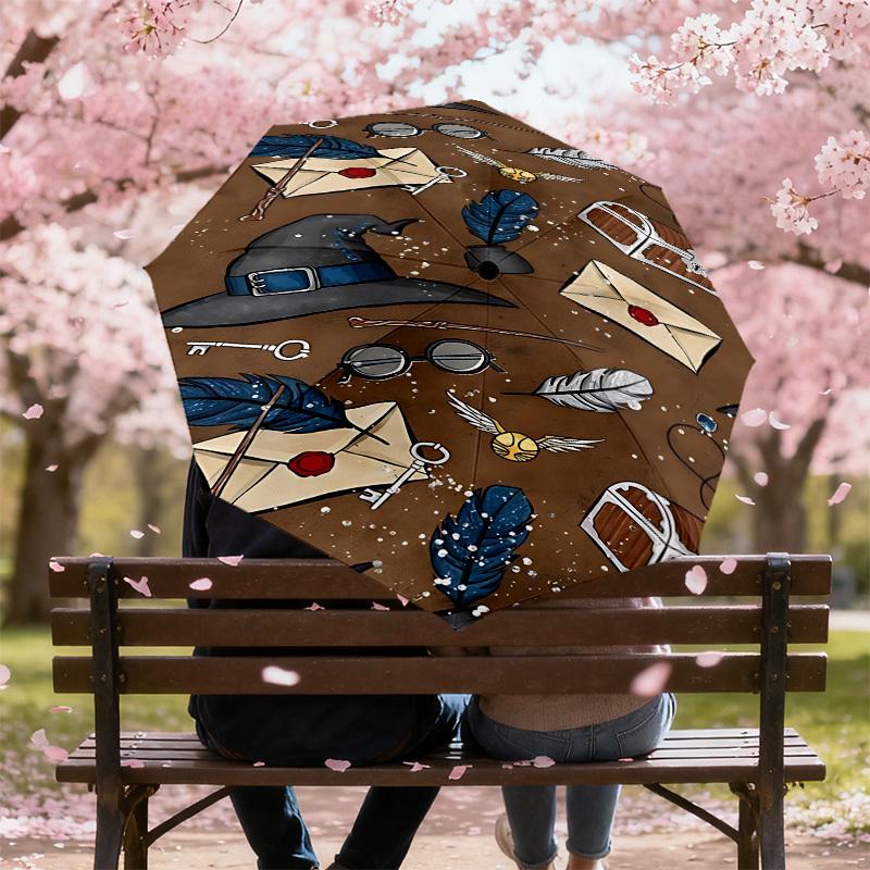 1PC magic envelope Umbrella-8-Rib Reinforced, Automatic Open, Lightweight & Durable, Cute Fashion Accessory for Outdoor, D2689