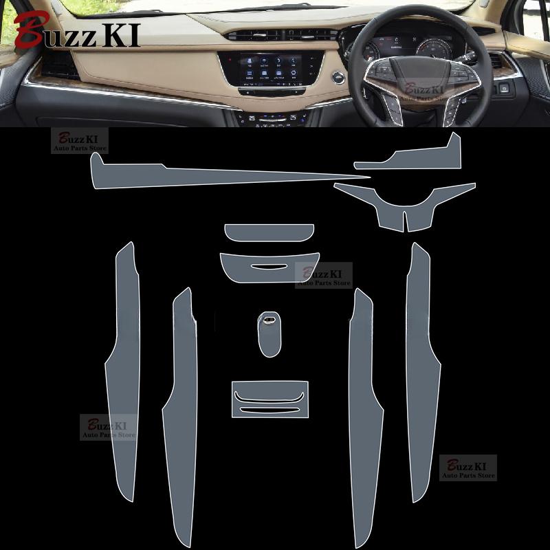 For Cadillac XT5 2016- Car Interior Film Dashboard piano board Shift center console Anti-scratch transparent TPU Film
