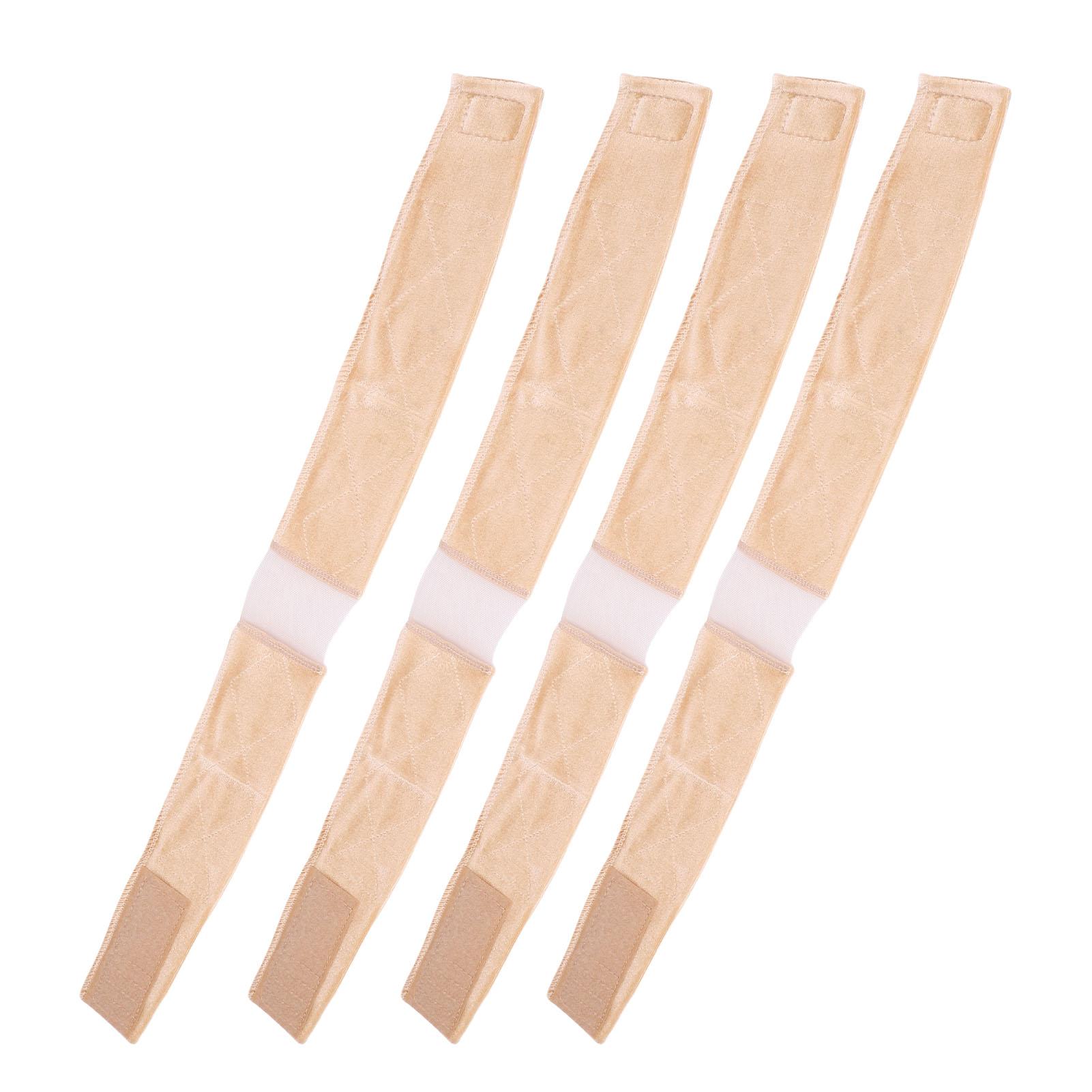 

4 шт. кружевная лента для парика полностью регулируемая усиленная удобная эластичная кружевная лента для волос парик держатель бежевый