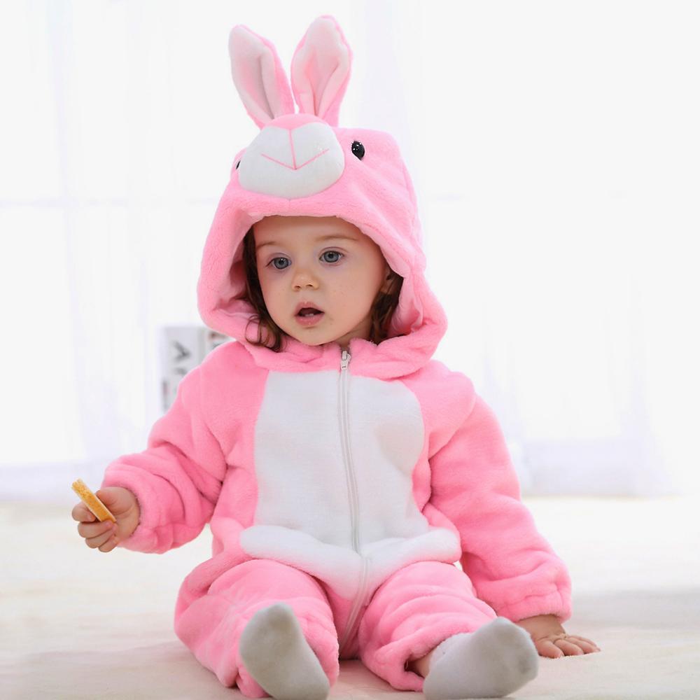 Piżama Onesie Przebranie Śpiochy Różowy Króliczek Niemowlę 100: 85-90 Cm