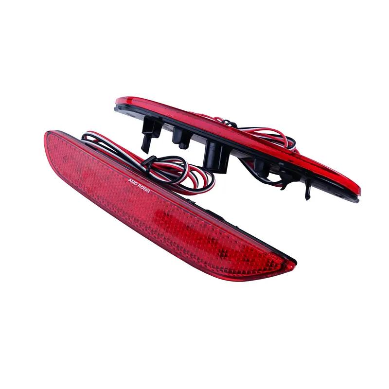 ANGRONG 2x Red Lens Rear Bumper Reflector LED Stop Brake Light For Nissan Rogue Leaf Pathfinder Infiniti Q50 QX56 QX60 QX80 QX30