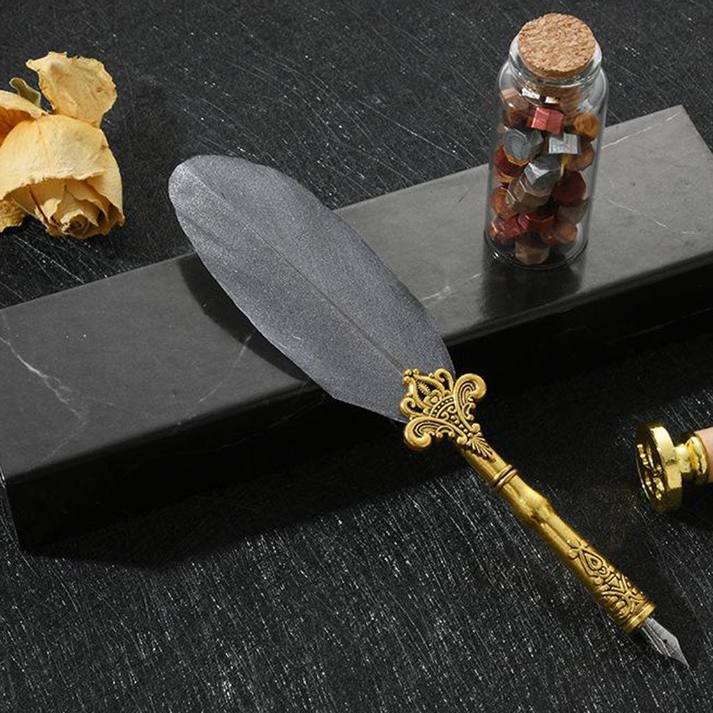 Feather Pen Set, Includes The Nibs and Kit, Suitable for use by All Ages, from Beginner to