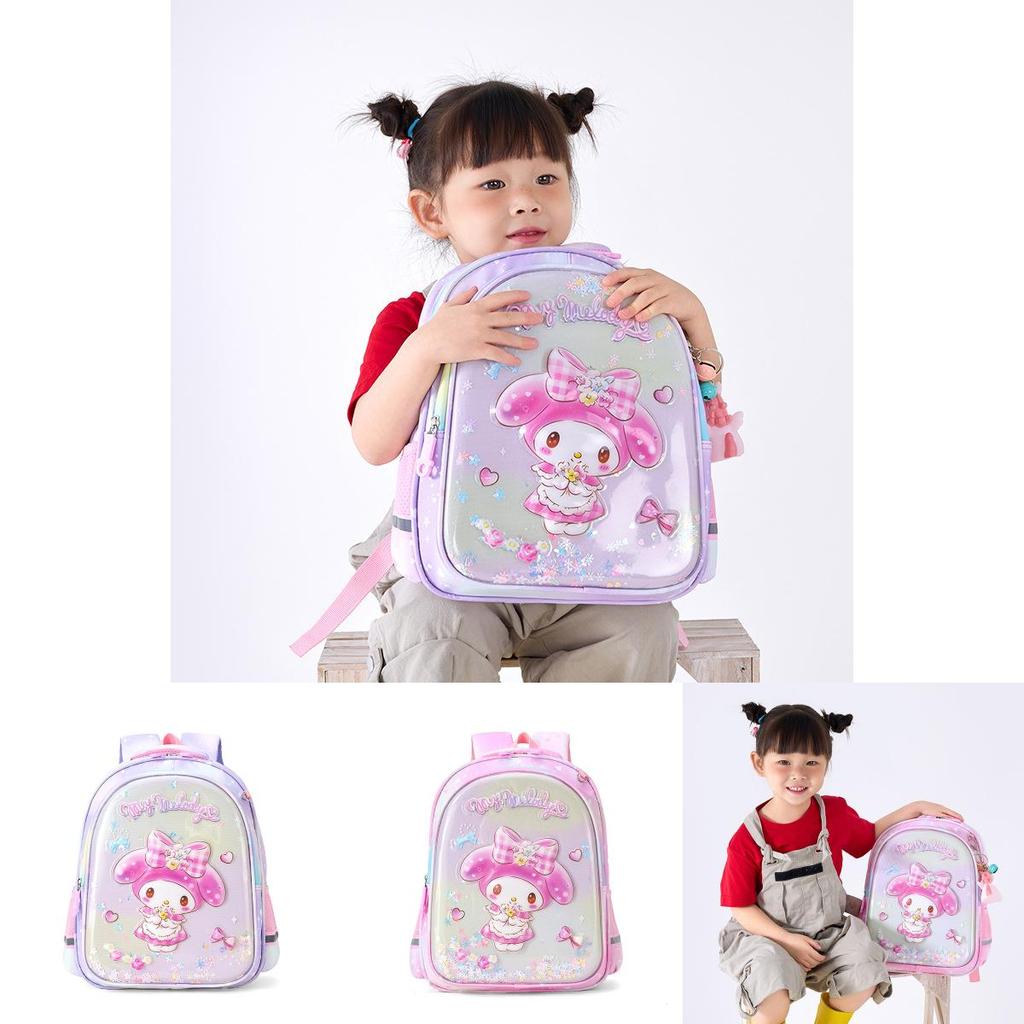 Sanrio Melody Kids School Backpack With Lightweight Nylon Design For Preschool Children