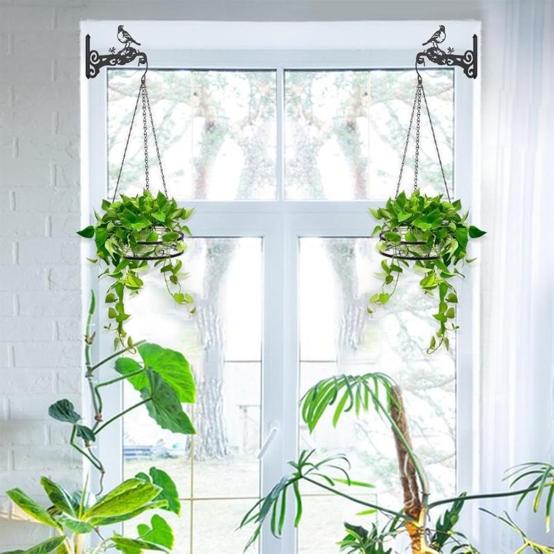 Reinforced Iron Wall Hangers Decorative Garden Hook Stand For Hanging Planter Wind Chime Porch Lanterns Outdoor Displays