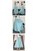 Damskirt med hög midja, elastisk, drapering och lykta, koreansk stil - Vår/Sommar