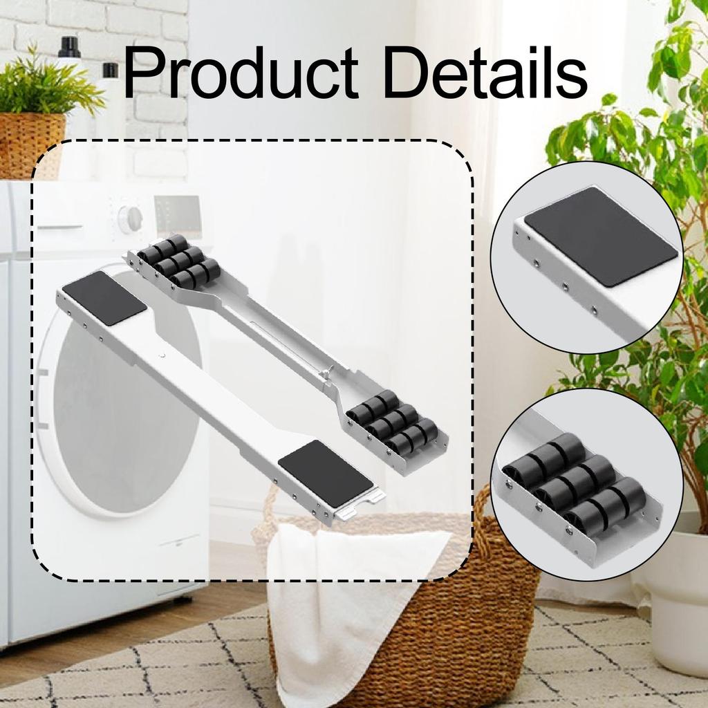 Washing Machine Movers, Adjustable Extendable Pad, Universal Movable Stand,