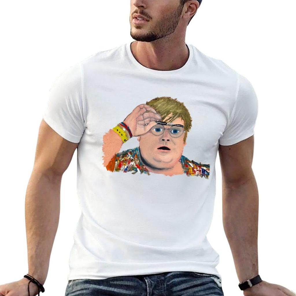 Chubby Unisex Checks Out The Action Oil On Canvas TShirt T Shirt Unisex Plain Unisex T Shirt Luxury Graphic T Shirt TShirt