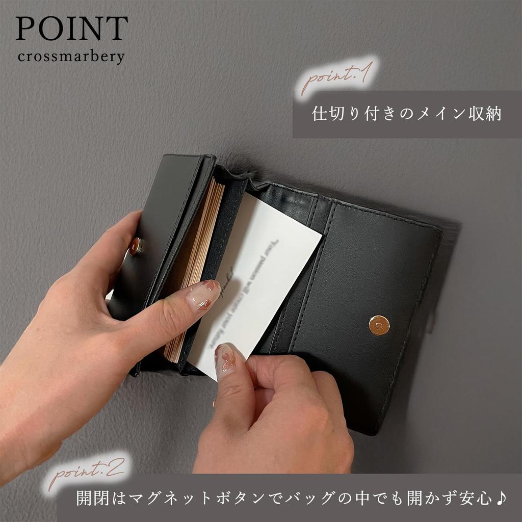 Crossmarberry Stilvolle und Niedliche gesteppte Visitenkartenhülle für Damen mit Magnetischen Trennwänden, Bifold-Design, Leicht, Einfaches Kunstleder, R88 Grau