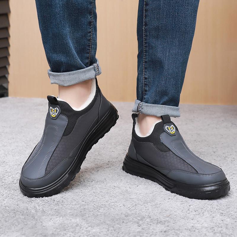 2025 Зима Новые Мужские Хлопковые Ботинки Холодостойкие Удобные Повседневные Универсальные Противоскользящие Прочные Мужские Хлопковые 45 серый 2120₽