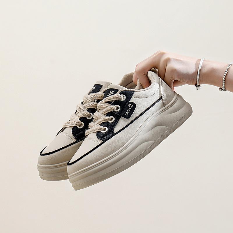 Autumn New Ins Breathable White Shoes Women's Low-Top Casual Board Shoes Platform Platform Shoes