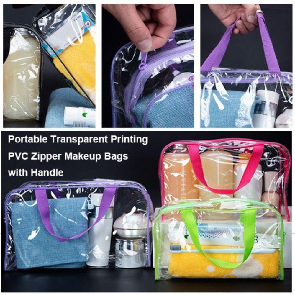 Floral PVC Wash Bags Waterproof Clear Makeup Pouch High Quality Beauty Case Toiletry Bag