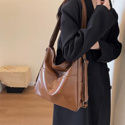 Dubbele schouder messenger bag dames dubbeldoels boodschappentas nieuwe klasse tote schoudertas