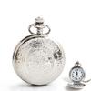 Silberne gemusterte große Quarz-Taschenuhr - Zinklegierung