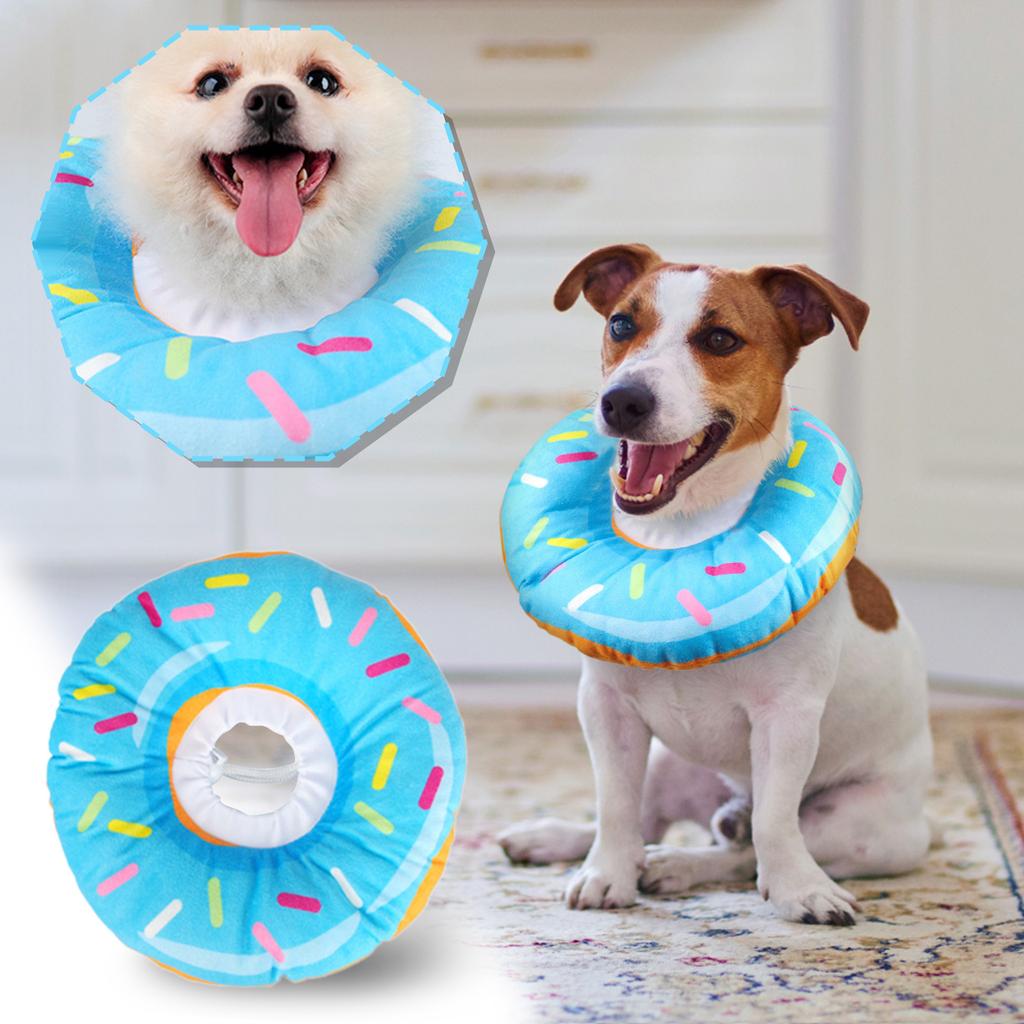 Pet Elizabeth Halsband Anti-Bite Donuts Halsband Katt Hund Grooming Huvudbonader Pet Halsband