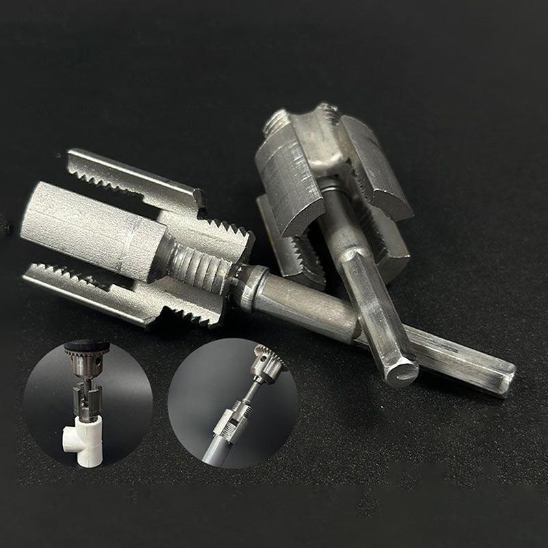 Pipe Thread Cutting Tool Integrated Internal External Pipe Threading Tool Electric Drill Compatible PVC Pipe Threader Kit