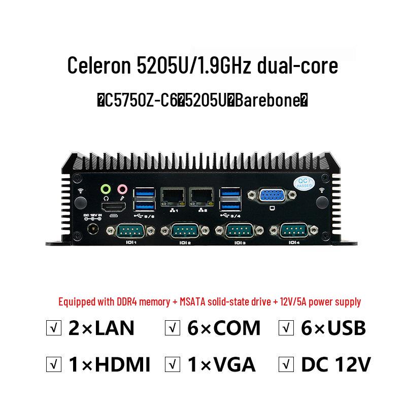

Yanyu C57-C6 Безвентиляторный мини промышленный ПК с процессором Intel Core i5/i7 10-го поколения No memory, hard drive, or power supply