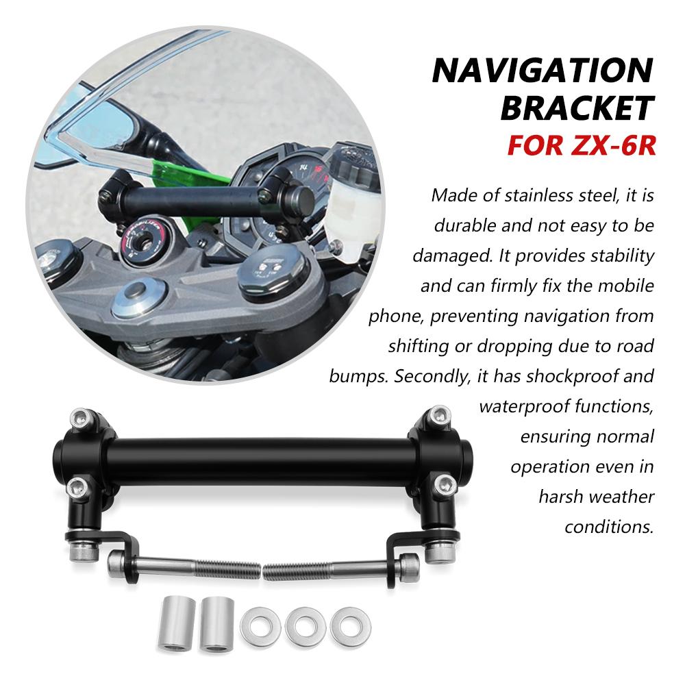For GPS Plate Support ZX-6R ZX6R 2024 ZX6R 636 2025 Zx6r 2018-2025 Motorcycle Navigation Bracket Stand Holder Phone Mobile Phone