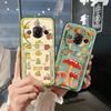 Waterproof Back Cover Phone Case For ZTE Nubia Focus Pro 5G Card Slot Graffiti Silicone Dirt-resistant TPU Anti-knock