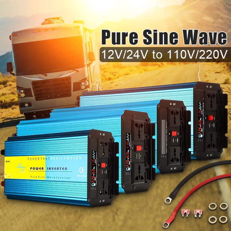 12V 110V Pure Sine Wave Inverter 12V 220V 6000W 5000W 4000W 3000W 2000W Peak Voltage Transformer Converter 60Hz Solar Inverter
