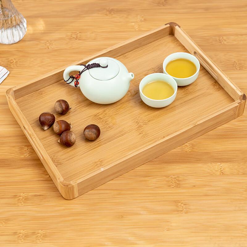RuHan Japanese Style Bamboo Round Corner Tray