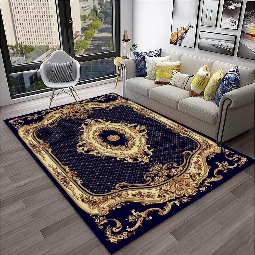 Persian Turkey Bohemian Flower Carpet Rug for Home Living Room Bedroom Sofa Doormat Kitchen Decor,Area Rug Non-slip Floor Mat
