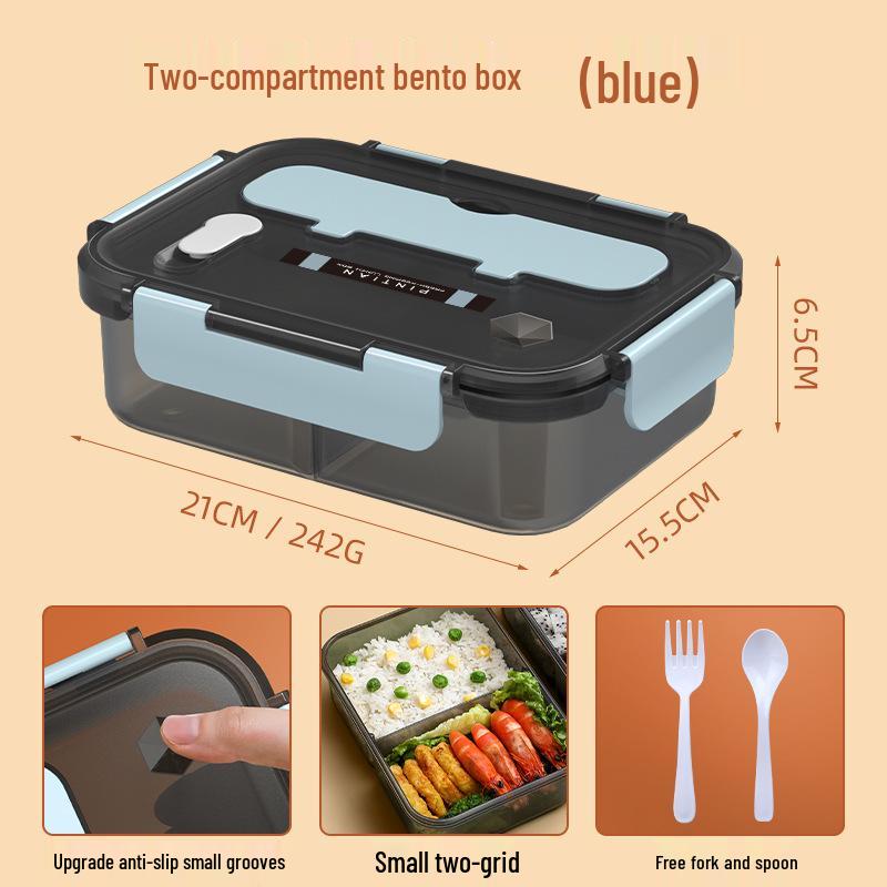 Microwave Safe Rectangular Lunch Box with Dividers