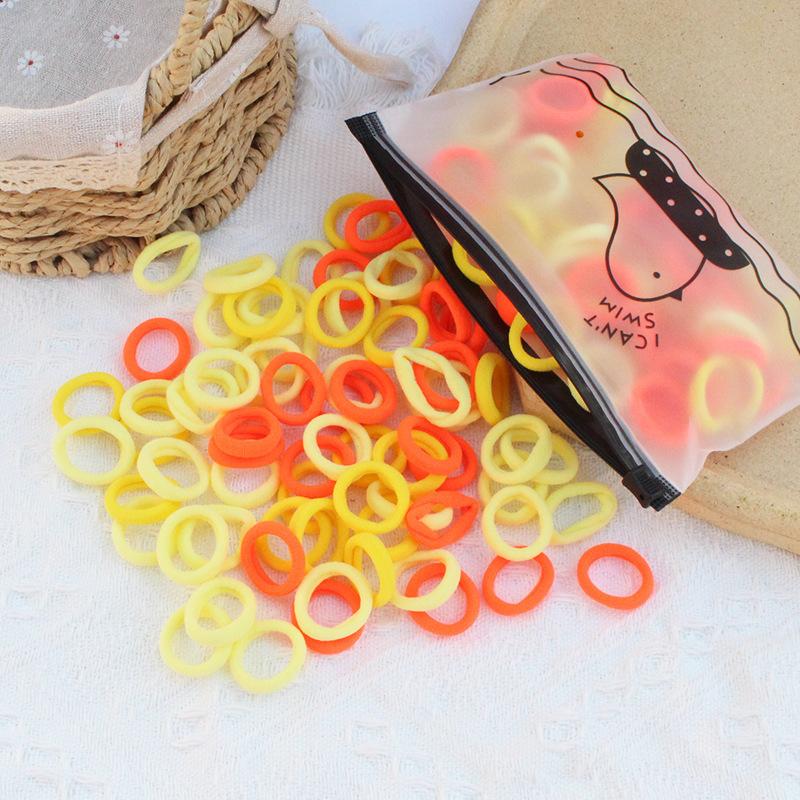100pcs/Set Girls Candy Colors Elastic Rubber Band Hair Bands Children Baby Nylon Headband Scrunchies Kids Hair Accessories