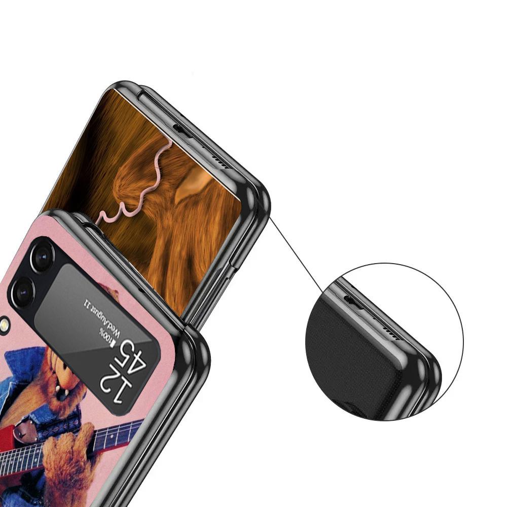 A-Alf TV Series Black Phone Case For Samsung ZFlip7 ZFlip6 ZFlip5 ZFlip4 ZFlip3 5G Hard Protective Galaxy Z Flip 3 4 5 6 7