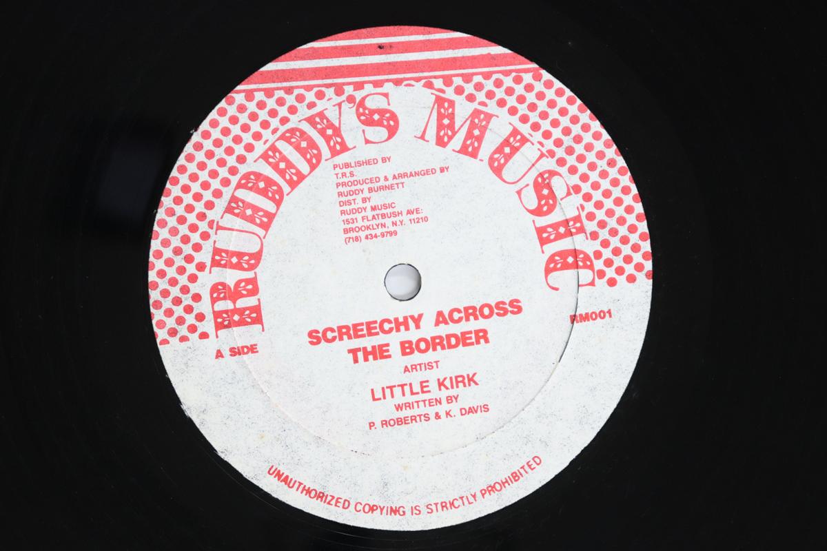 

12inch Record LITTLE KIRK Screechy Across The Border Versio RM001 RUDDYS MUSIC 1987 US Reggae Ska Dub Used