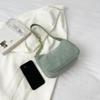 Koreanische Version Stoffbeutel einfach lässig Streifen Flanell Schulter Damen Tasche einfarbig Mini Umhängetasche tragbare Canvas Tasche