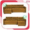 Varius Corner Sofa Bed with Sleeping Function Family Furniture Cornea Golden Yellow