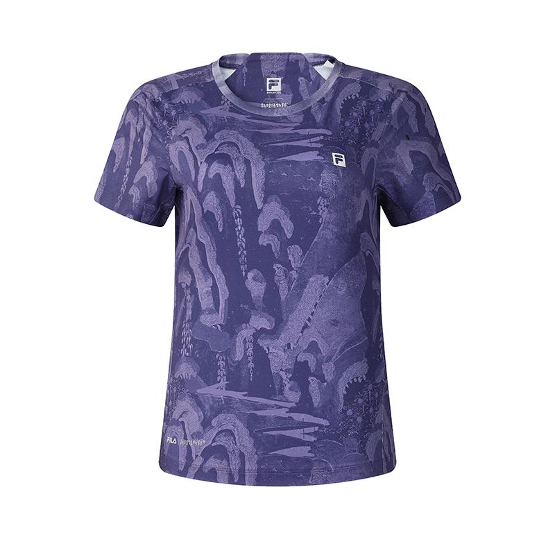 FILA Fashion Knitted Short Sleeve T-Shirt Women Tops A11W517110FZA