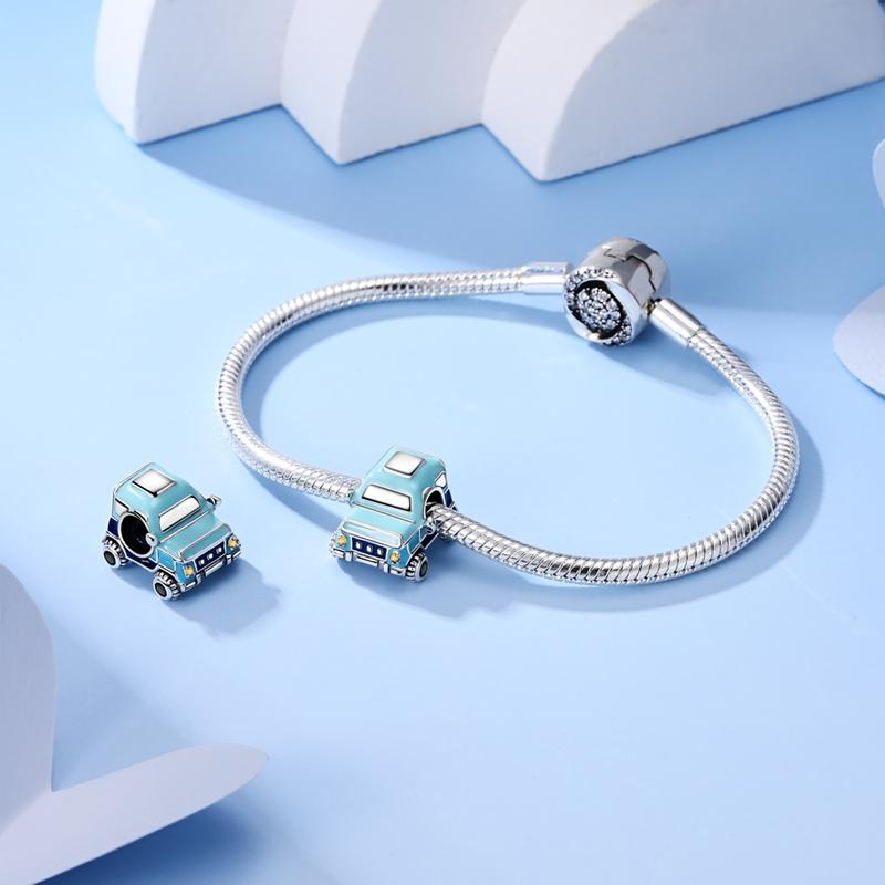 copper Travel Suitcase Motorcycle Car Bicycle Charm Bead Charms Pendents Compatible With Authentic Bracelets Fine Do It Yourself Birthday Jewellery Gi