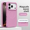 Capa Líquida de Silicone Magnética, Ondulada, para iPhone 17, Cobertura Total com Toque de Pele, Capa Protetora para Apple 16 Pro Max