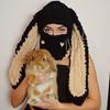 Warm Beanie Long Ear Hat Fluffy Animals Ears Hats Cute Bunny Ears Hat  Cosplay Party