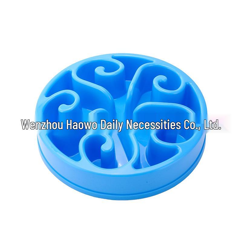 Pet Slow Feeder Anti-Choking Bowl for Cats & Dogs - Plastic Feeding Utensil