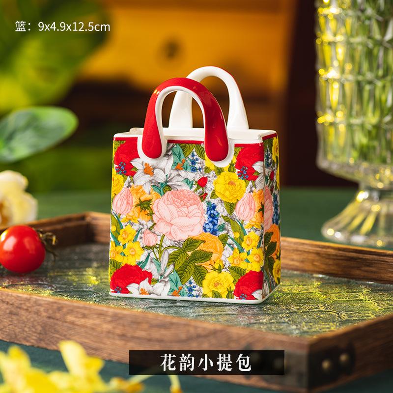 Vase Ceramics Hot Sale Medieval Water Raising Small Vase Retro Pen Holder High Value Ornament Living Room Flower Arrangement