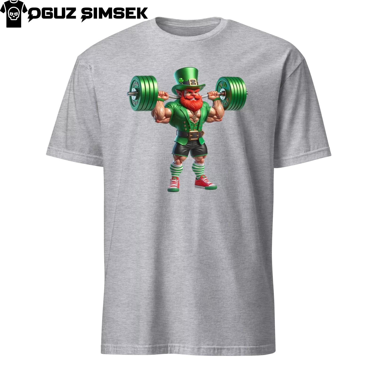 Funny Bodybuilder Leprechaun T-Shirt Mens Womens Tees Top | Irish Luck and Strength | St. Patrick s Day 4XL