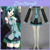 Exquisites Hatsune Miku Vocaloid Cosplay Kostüm Perücke Oberteile Kleid Krawatte Komplettes Outfit
