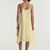 Women's Summer Casual Solid Color Round Neck Adjustable Suspender Dress With Pockets