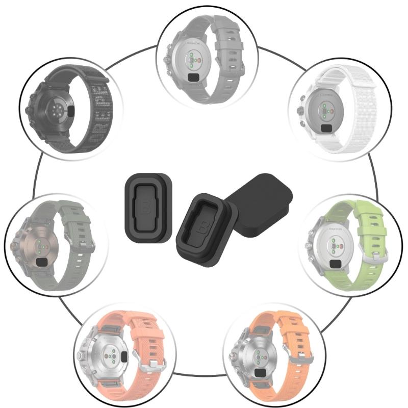 Protective Cover-Case Multiple-Colors Charging Port Dust Plug Cap Sleeve Compatible for Coros Pace 2/Vertix Smartwatch
