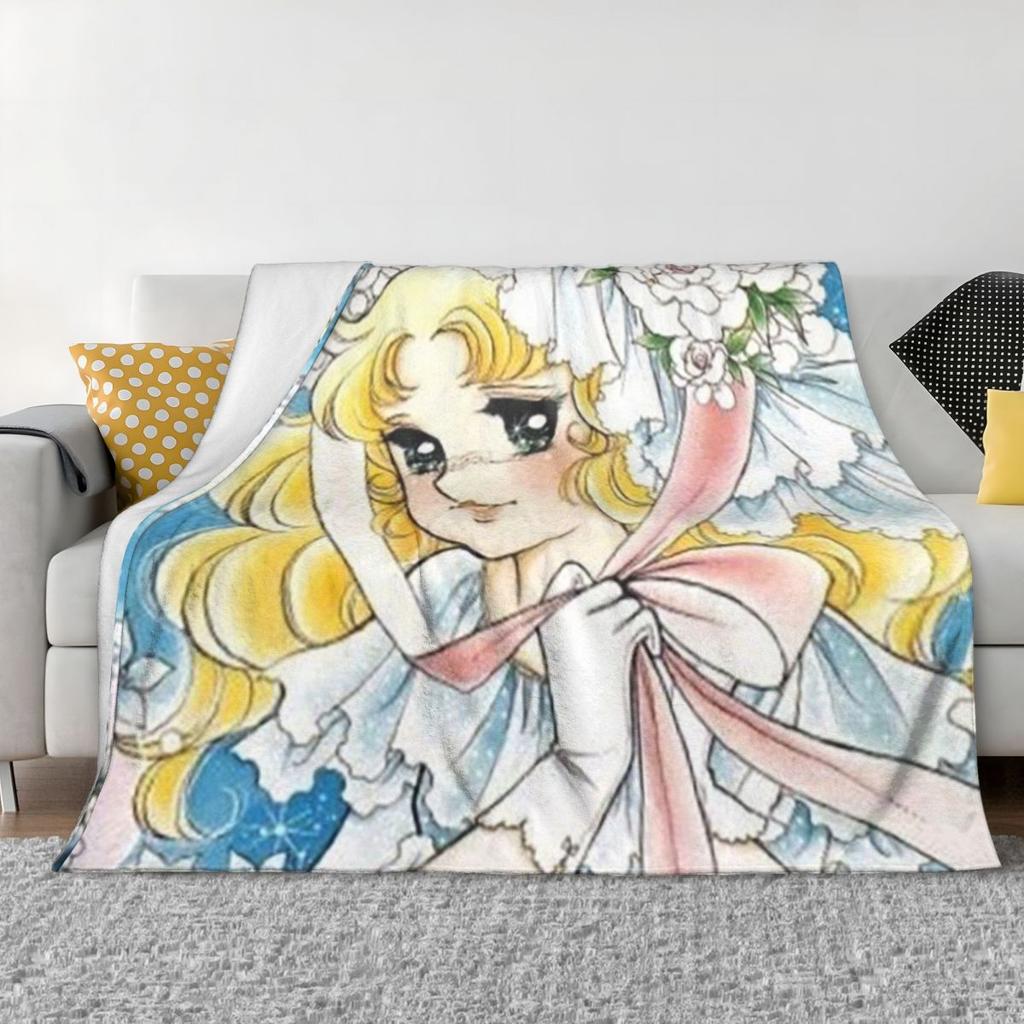 Coperta Anime Manga Candy Candy Morbida Calda Coperta Plaid in Flanella per Letto Soggiorno Picnic Viaggio Casa Divano