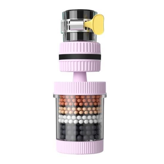 6-Layer Water Faucet Filter for Kitchen Anti-Splash Swivel Aerator with Clear Window Universal Tap Attachment for Home Sink