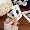 Portable Cartoon Black Cat Folding Travel Makeup Mirror With Comb Mini Handheld Make Up Tool For Women Girls