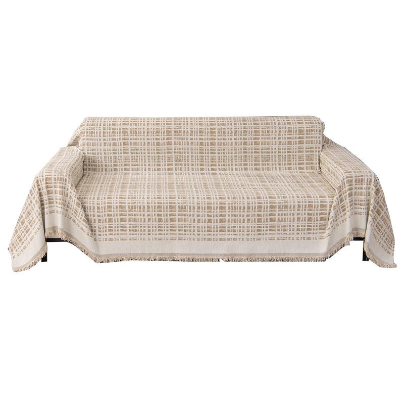 Geometric Checkered Sofa Cover Fabric All-season Universal Full Cover Sofa Cover