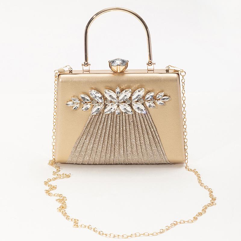 European Retro Spring Princess Evening Handbag - Trendy Chain Shoulder Bag for Parties & Banquets