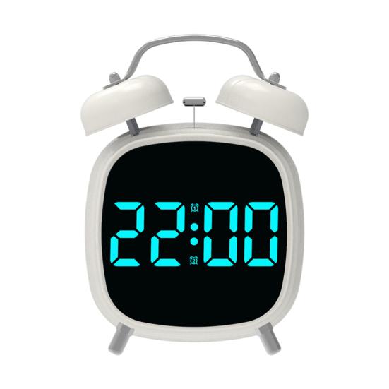 Liten digital vekkerklokke med LED-display Stor skjerm Snoozefunksjon Justerbar Batteridrevet Skrivebordsklokke